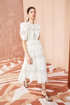 ULLA JOHNSON Guinevere Dress - Pristine -Ullyla Shop Guinevere Dress PRISTINE 03