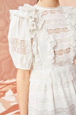 ULLA JOHNSON Guinevere Dress - Pristine -Ullyla Shop Guinevere Dress PRISTINE 05