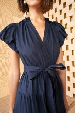 ULLA JOHNSON Ottilie Dress - Midnight -Ullyla Shop SHOT 0152 ULLA JOHNSON OTTILIE DRESS MIDNIGHT 0184 ALT