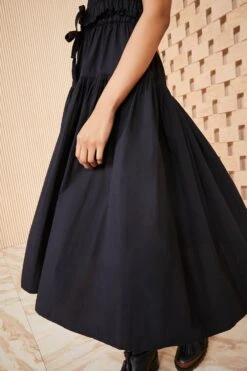 ULLA JOHNSON Delmara Dress - Noir -Ullyla Shop SHOT 056 0122 ULLA JOHNSON DELMARA DRESS NOIR UJ990114 view 1