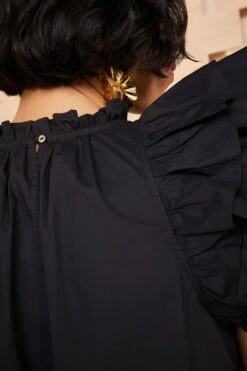 ULLA JOHNSON Eden Dress - Noir -Ullyla Shop SHOT 075 ULLA JOHNSON EDEN DRESS NOIR UJ990115 0175