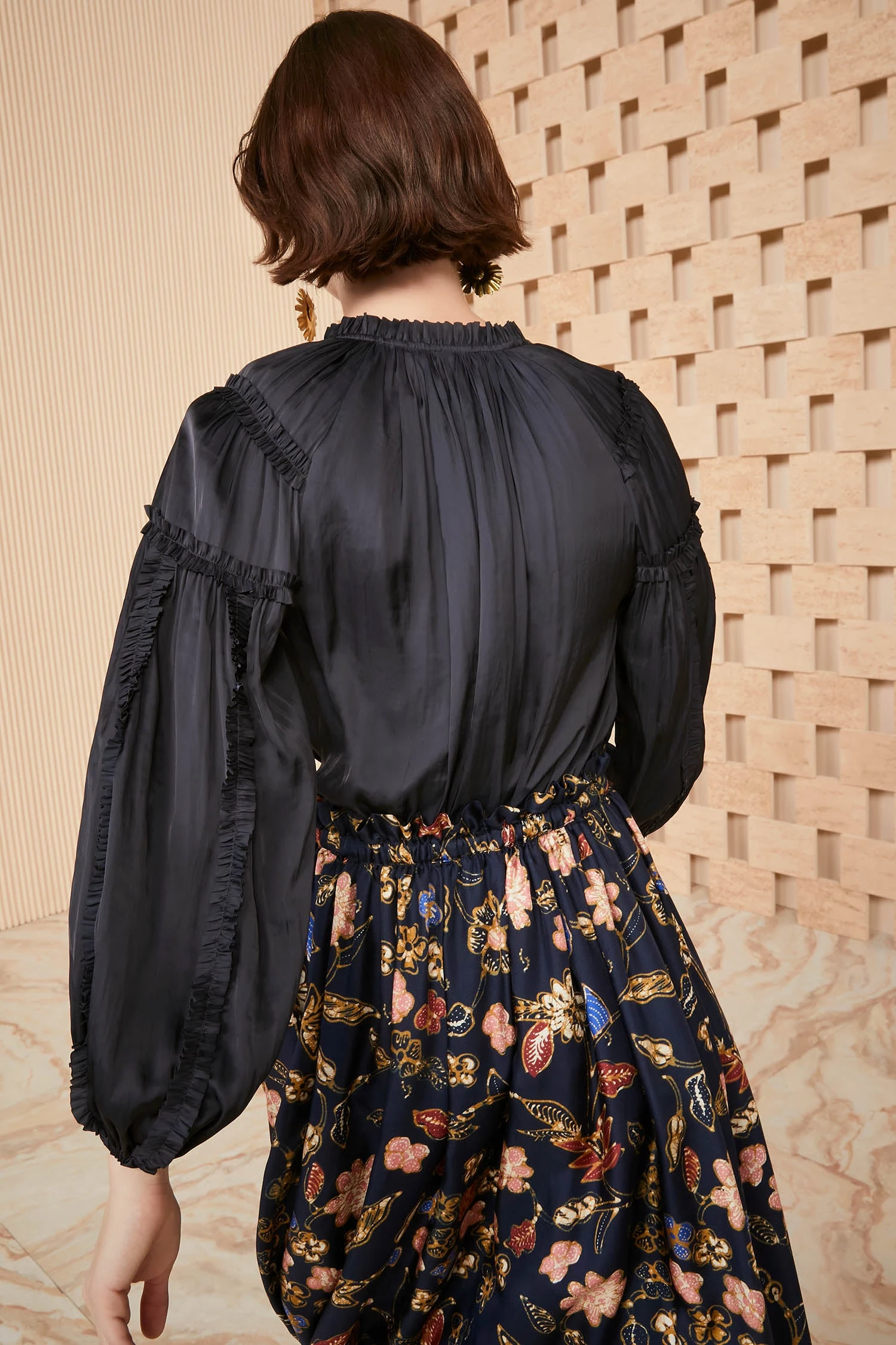 ULLA JOHNSON Maeve Blouse - Noir 6 ULLA JOHNSON Maeve Blouse - Noir - Image 4