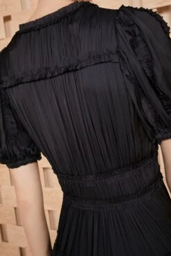 ULLA JOHNSON Olivia Dress - Noir -Ullyla Shop SHOT 109 ULLA JOHNSON OLIVIA DRESS NOIR UJ990152 0117