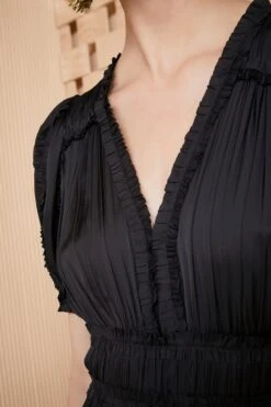 ULLA JOHNSON Olivia Dress - Noir -Ullyla Shop SHOT 109 ULLA JOHNSON OLIVIA DRESS NOIR UJ990152 0123