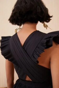 ULLA JOHNSON Aurore Dress - Noir -Ullyla Shop SHOT 132 0125 ulla johnson black aurore dress noir UJ view 6 3e1eecc3 7027 4cc6 a719 ea2f733e468c