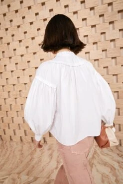 ULLA JOHNSON Marika Blouse - Blanc -Ullyla Shop SHOT 165 ULLA JOHNSON MARIKA BLOUSE BLANC UJ990208 0098