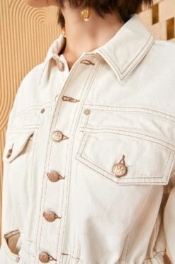 ULLA JOHNSON The Odette Jacket - Cowrie Wash -Ullyla Shop ULLA JOHNSON ODETTE JACKET COWRIE 04