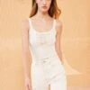 ULLA JOHNSON Ameline Tank - Ivory -Ullyla Shop ULLA JOHNSON AMELINE TANK IVORY 01 MAIN