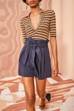 ULLA JOHNSON Abri Shorts - Midnight -Ullyla Shop ULLA JOHNSON Abri Shorts MIDNIGHT 0065