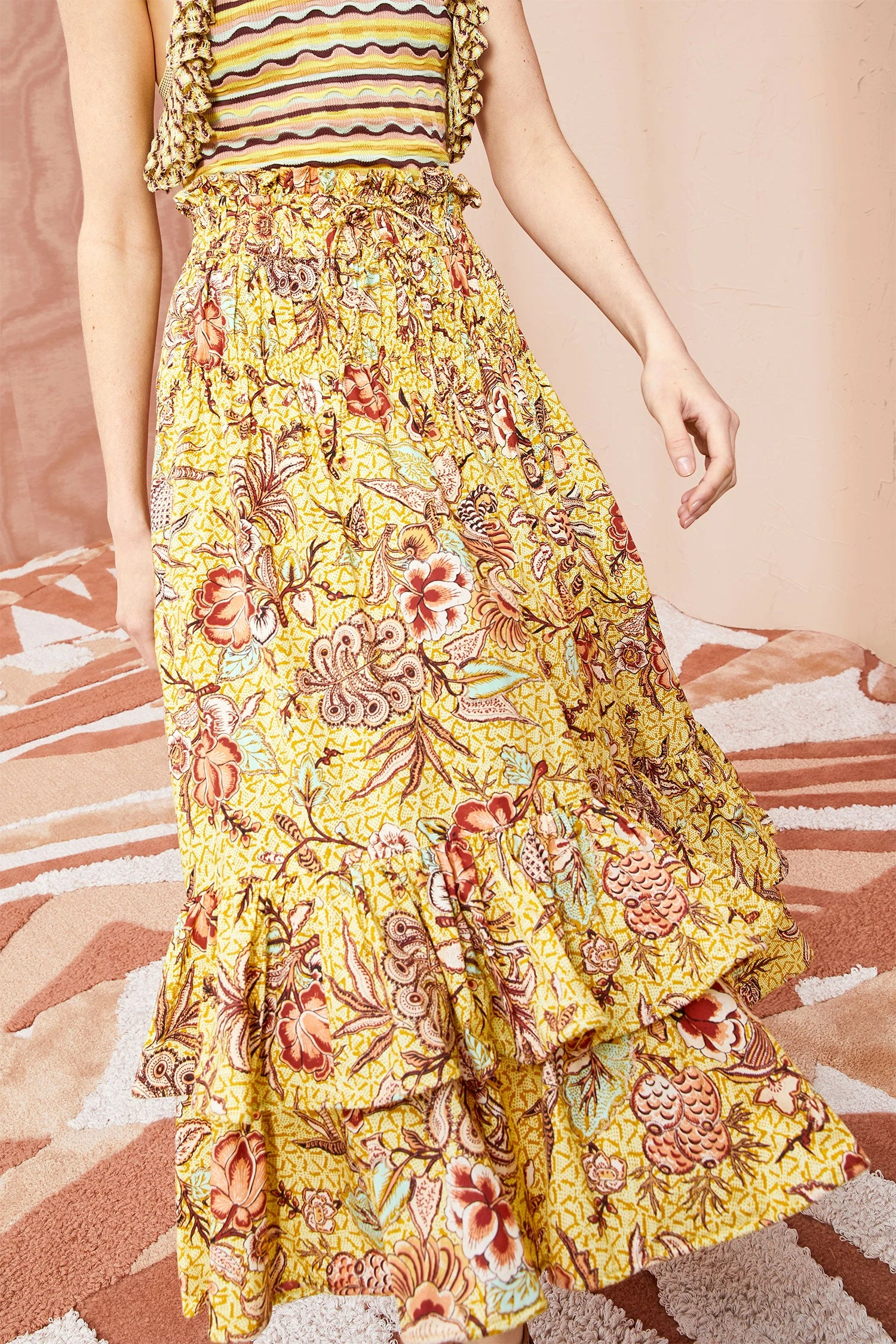 ULLA JOHNSON Acacia Skirt - Calla Lily 4 ULLA JOHNSON Acacia Skirt - Calla Lily - Image 2