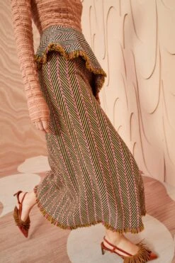 ULLA JOHNSON Agatha Skirt - Tiger's Eye -Ullyla Shop ULLA JOHNSON Agatha Skirt TIGER SEYE 0185