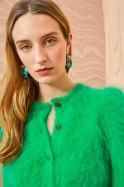 ULLA JOHNSON Aisha Cardigan - Emerald 9 ULLA JOHNSON Aisha Cardigan - Emerald -Ullyla Shop ULLA JOHNSON Aisha Cardigan EMERALD 0079