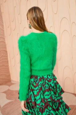 ULLA JOHNSON Aisha Cardigan - Emerald 10 ULLA JOHNSON Aisha Cardigan - Emerald -Ullyla Shop ULLA JOHNSON Aisha Cardigan EMERALD 0154