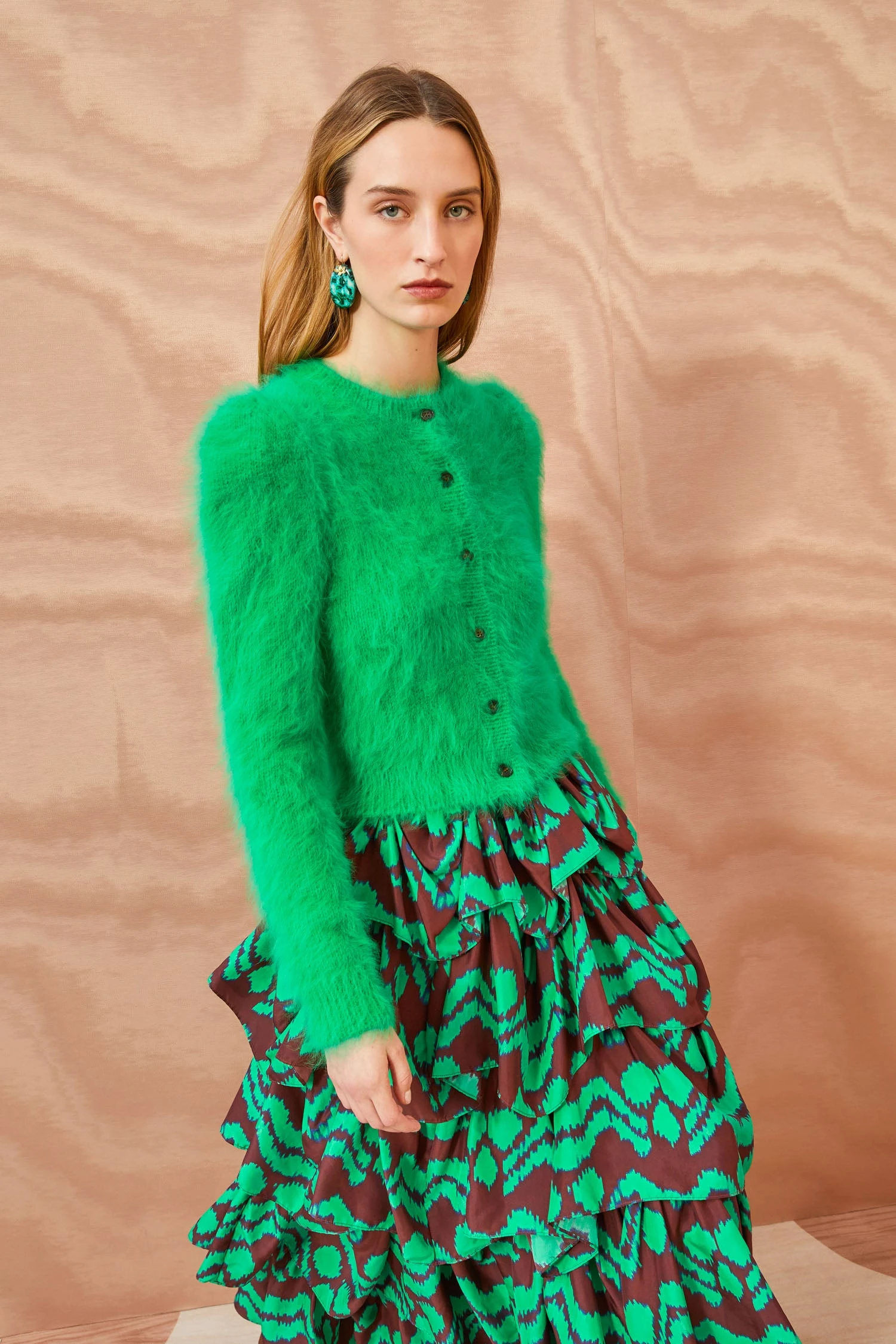 ULLA JOHNSON Aisha Cardigan - Emerald 2 ULLA JOHNSON Aisha Cardigan - Emerald