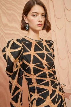 ULLA JOHNSON Amalie Dress - Onyx 11 ULLA JOHNSON Amalie Dress - Onyx -Ullyla Shop ULLA JOHNSON Amalie Dress ONYX 0115