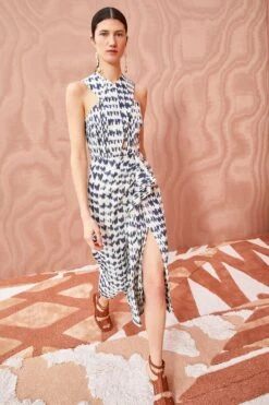 ULLA JOHNSON Amayah Dress - Indigo Ikat