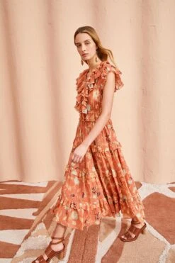 ULLA JOHNSON Arisa Dress - Mesa Floral -Ullyla Shop ULLA JOHNSON Arisa Dress MESA FLORAL 03