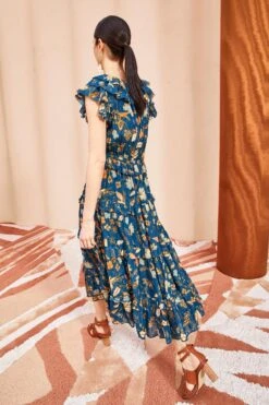 ULLA JOHNSON Arisa Dress - Moonlight Floral -Ullyla Shop ULLA JOHNSON Arisa Dress MOONLIGHT FLORAL 04
