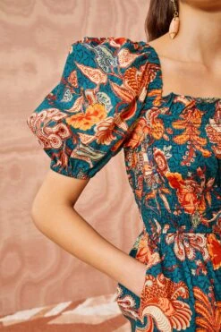 ULLA JOHNSON Arlo Playsuit - Delphinium -Ullyla Shop ULLA JOHNSON Arlo Playsuit DELPHINIUM 03