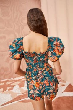 ULLA JOHNSON Arlo Playsuit - Delphinium -Ullyla Shop ULLA JOHNSON Arlo Playsuit DELPHINIUM 04