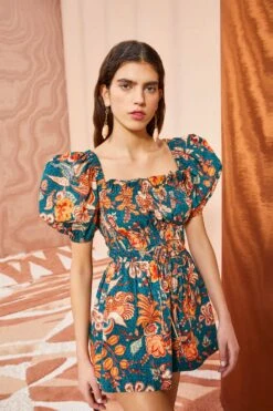 ULLA JOHNSON Arlo Playsuit - Delphinium -Ullyla Shop ULLA JOHNSON Arlo Playsuit DELPHINIUM 05