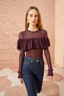 ULLA JOHNSON Augustina Pullover - Mahogany