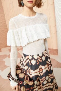 ULLA JOHNSON Augustina Pullover - Pristine -Ullyla Shop ULLA JOHNSON Augustina Pullover PRISTINE 05