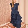 ULLA JOHNSON Aurore Dress - Midnight -Ullyla Shop ULLA JOHNSON Aurore Dress MIDNIGHT 01 MAIN