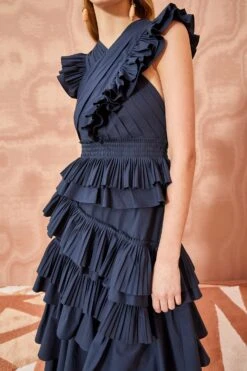 ULLA JOHNSON Aurore Dress - Midnight -Ullyla Shop ULLA JOHNSON Aurore Dress MIDNIGHT 05