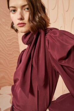 ULLA JOHNSON Brea Blouse - Mahogany -Ullyla Shop ULLA JOHNSON Brea Blouse MAHOGANY 0053