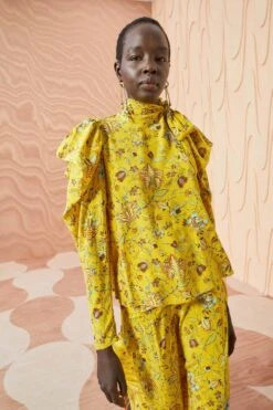 ULLA JOHNSON Brea Blouse - Mimosa -Ullyla Shop ULLA JOHNSON Brea Blouse MIMOSA 0005