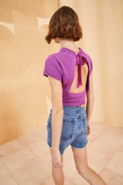 ULLA JOHNSON The Charlotte Short - Danube Medium Indigo Wash -Ullyla Shop ULLA JOHNSON CHARLOTTE SHORT DANUBE 0029