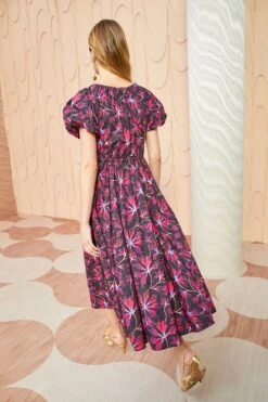 ULLA JOHNSON Cecile Dress - Zinnia -Ullyla Shop ULLA JOHNSON Cecile Dress ZINNIA 04