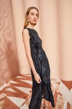 ULLA JOHNSON Circe Gown - Noir -Ullyla Shop ULLA JOHNSON Circe Gown NOIR 05