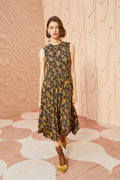 ULLA JOHNSON Clea Dress - Maple -Ullyla Shop ULLA JOHNSON Clea Dress MAPLE 03