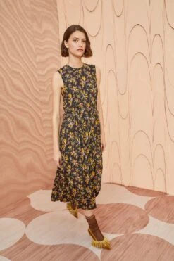 ULLA JOHNSON Clea Dress - Maple -Ullyla Shop ULLA JOHNSON Clea Dress MAPLE 05