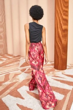 ULLA JOHNSON Clemence Pants - Wild Rose -Ullyla Shop ULLA JOHNSON Clemence Pants WILD ROSE 03