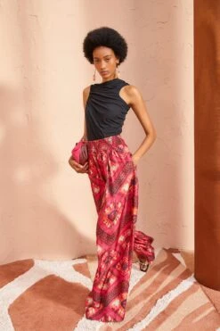 ULLA JOHNSON Clemence Pants - Wild Rose -Ullyla Shop ULLA JOHNSON Clemence Pants WILD ROSE 05