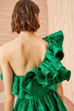 ULLA JOHNSON Cosima Gown - Emerald -Ullyla Shop ULLA JOHNSON Cosima Gown EMERALD 0199