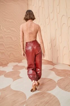 ULLA JOHNSON Cyrus Pant - Mahogany -Ullyla Shop ULLA JOHNSON Cyrus Pant MAHOGANY 0189