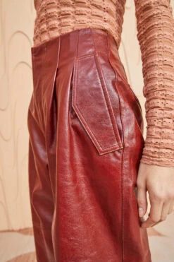 ULLA JOHNSON Cyrus Pant - Mahogany -Ullyla Shop ULLA JOHNSON Cyrus Pant MAHOGANY 02 ALT