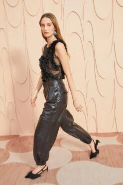 ULLA JOHNSON Cyrus Pant - Noir -Ullyla Shop ULLA JOHNSON Cyrus Pant NOIR 0003