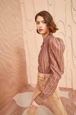 ULLA JOHNSON Dari Blouse - Mulberry -Ullyla Shop ULLA JOHNSON Dari Blouse MULBERRY 0070