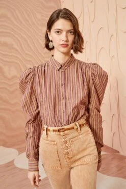 ULLA JOHNSON Dari Blouse - Mulberry