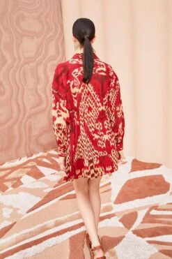 ULLA JOHNSON Dari Dress - Vermilion 8 ULLA JOHNSON Dari Dress - Vermilion -Ullyla Shop ULLA JOHNSON Dari Dress VERMILION 03