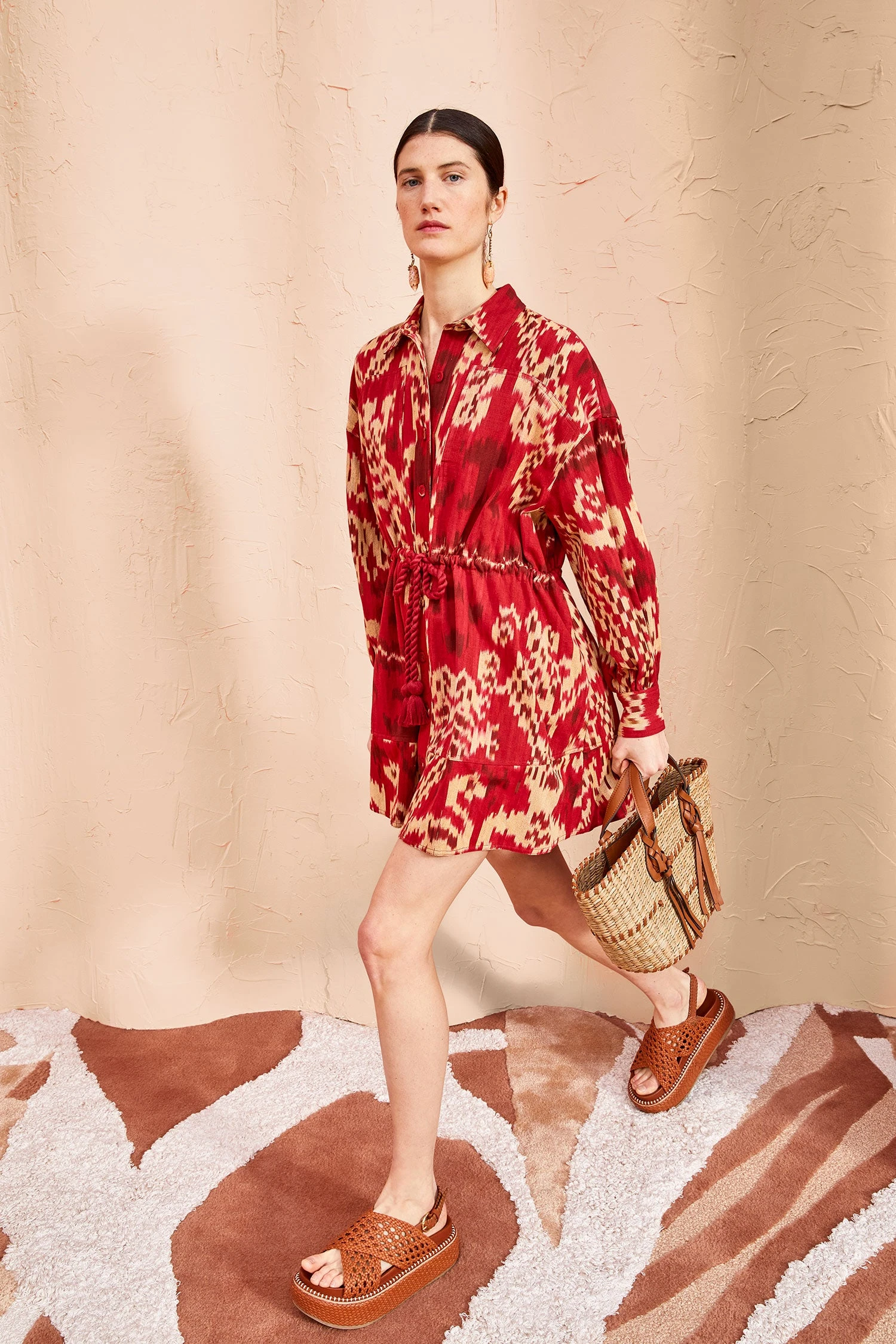 ULLA JOHNSON Dari Dress - Vermilion 6 ULLA JOHNSON Dari Dress - Vermilion - Image 4