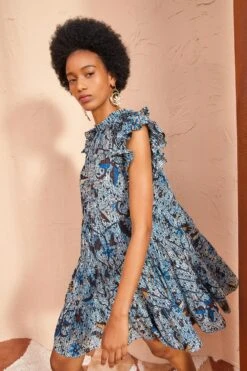 ULLA JOHNSON Denia Dress - Morning Glory -Ullyla Shop ULLA JOHNSON Denia Dress MORNING GLORY 04