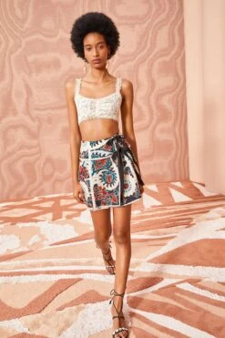 ULLA JOHNSON Dimi Skirt - Lapis -Ullyla Shop ULLA JOHNSON Dimi Skirt LAPIS 0053