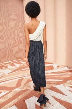 ULLA JOHNSON Dioni Skirt - Noir -Ullyla Shop ULLA JOHNSON Dioni Skirt NOIR 04