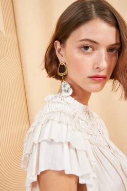 ULLA JOHNSON Eva Top - Blanc -Ullyla Shop ULLA JOHNSON EVA TOP BLANC 05